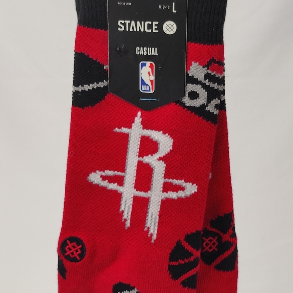 NWT STANCE NBA HOUSTON ROCKETS LANDMARK CREW SOCKS Sz L - Picture 5 of 11